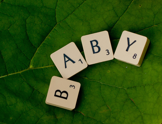 Baby, Leaf, Scrabble