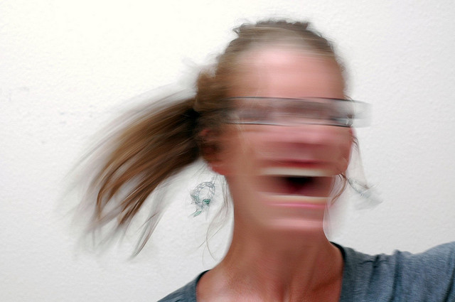 Stressed Woman Shaking Head