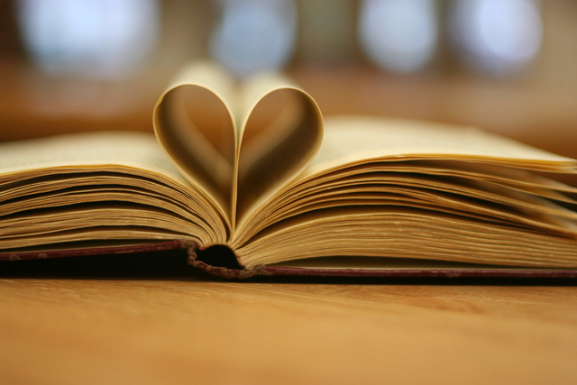 Book, Love Heart, Open Book, Pages